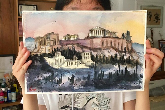 workshop for painting acropolis/landscape with local artist - The Sum Up