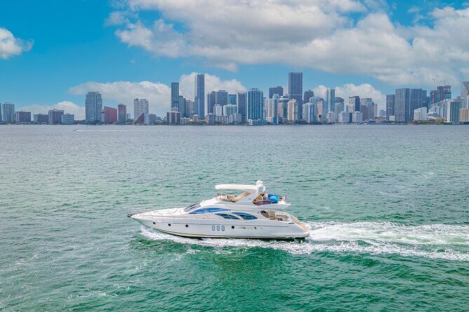 Yacht Rental 60 ft + 2 Jet Skis | Private Boat Tour - Navigating the Miami Waters on a 60-Foot Luxury Yacht