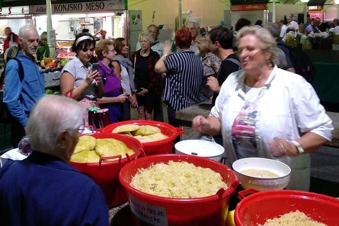 Zagreb Walking Food Tour - Sightseeing - Dolac market visit - Traditional Festive Lunch at Stari Fijaker