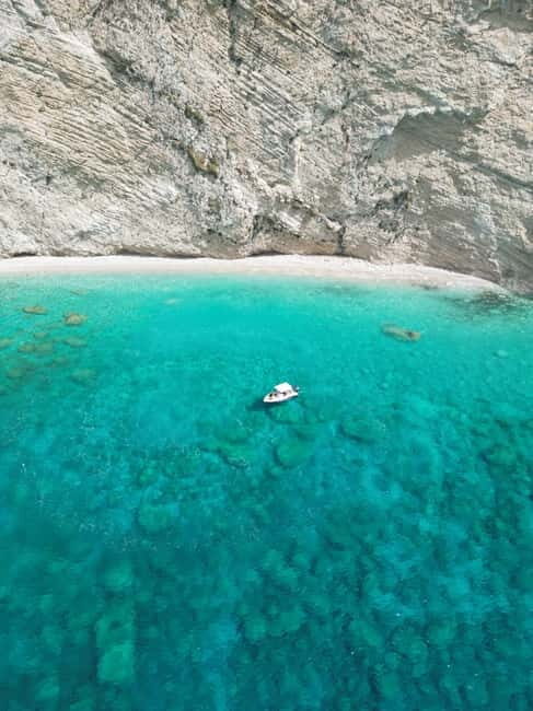 Zante Private Boat: Marathonisi, Keri Caves, Mizitres (max5) - The Sum Up